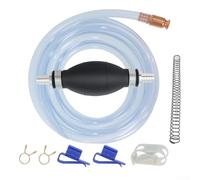 Durashmall Kit de transferencia manual de aceite de sifón de bomba de sifón con manguera antitorsión de 8.3 pies y 5/8 pulgadas para un movimiento eficiente de fluidos y operaciones seguras de vaciado