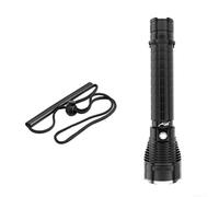Durashmall Linterna de buceo P70 LED 4000 lúmenes impermeable antorcha subacuática hasta 50 m con correa de muñeca para camping, pesca, caza, negro (D)