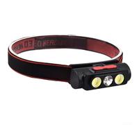 Durashmall Linterna frontal LED recargable con modos de luz dual, luz blanca y roja, diadema ajustable de 60 grados, tipo C, carga USB, batería extraíble, compacta y ligera para pesca Ca (ALD-CY-2119B