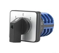 Durashmall LW26 20 A 32 A 3 posiciones encendido y apagado interruptor de leva giratorio AC380V DC220V 3 fase 6 terminales de tornillo interruptor giratorio para equipos eléctricos industriales (32 A)