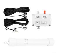 Durashmall Mini Whip - Antena activa de 10 kHz a 30 MHz de banda ancha HF LF VLF VHF Receptor VHF con circuito BF998 BCX54 Clase A, conexión coaxial BNC, 6 m y 8 m, cable para exteriores