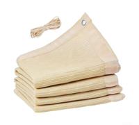 Durashmall Paño de sombra de polietileno amarillo con ojales de latón, protección UV, pantalla de privacidad para pérgola, jardín, patio, invernadero y plantas, cubierta de tela para exteriores (2 x 2