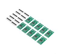 Durashmall Paquete de 10 módulos de celda de carga HX711 de 24 bits, sensor de peso de doble canal con ganancia programable para proyectos de báscula electrónica Arduino, bajo consumo de energía