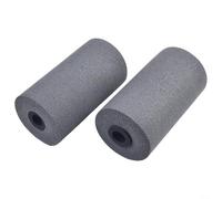 Durashmall Paquete de 2 almohadillas de espuma de repuesto, para máquina de extensión de piernas, rodillos de alta densidad, para equipo de gimnasio en casa, diámetro de tubo de 22 a 25 mm, gris (gris