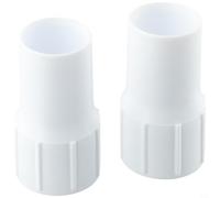 Durashmall Paquete de 2 puños de extremo de manguera de vacío para piscina, adaptador de conector de 38 mm para limpiador de piscinas, cabezal de succión y skimmer de plástico blanco, piezas de