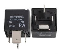 Durashmall Paquete de 2 relés de coche 5M5T-14B192-EA V23136-J4-X62, DC12V 70A 4 pines reemplazo automotriz de alta corriente, para Ford Focus Transit Kuga 2005-2016