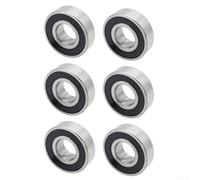 Durashmall Paquete de 2 rodamientos de husillo para cortacésped 129895 6204-2RS con sellos de goma dobles para Craftsman para 741-0919 941-0919 construcción de acero fácil de instalar (6 piezas)