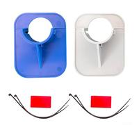 Durashmall Paquete de 2 soportes de manguera de piscina para mangueras de 26 a 38 mm, soporte de tubo ABS que evita la flacidez para Intex y marcas similares, gris y azul (azul + gris)