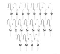 Durashmall Paquete de 20 soportes con cremallera superior para jeans, pantalones, tapón de botón, clip de ayuda de plástico y metal, fijación rápida, sin costura, ajuste seguro, color blanco y negro