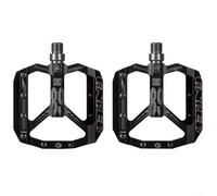 Durashmall Pedales de bicicleta de aleación de aluminio con rodamientos DU sellados, plataforma de 105 x 100 mm, tacos antideslizantes de doble cara para bicicletas de montaña y carretera, izquierda y