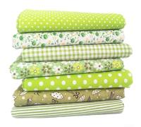 Durashmall Pequeños cuadrados de tela de algodón floral de 25 x 25 cm para manualidades de patchwork y manualidades de patchwork, juego de 7 piezas de tela de patrón surtido para proyectos de costura