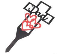 Durashmall Placa conmemorativa de hierro negro de 30 x 15 cm para decoración de cementerio, tumba, patio, decoración de césped al aire libre (A)