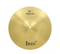 Durashmall Platillo de latón para batería de percusión de 8, 10, 12, 14, 16 pulgadas, Golden Hat Crash, instrumento musical profesional para principiantes, una pieza (12 pulgadas)