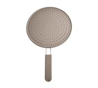 Durashmall Protector de salpicaduras de silicona de 28 cm con asa, pantalla de grasa resistente al calor, para sartén, tapa de tapón de aceite de malla de acero inoxidable, para cocinar, colador