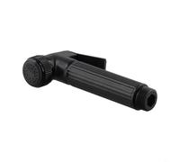 Durashmall Pulverizador de bidé cromado Cabezal de ducha de mano Aleación de zinc con palanca de encendido y apagado para limpieza de inodoro, spray musulmán Shattaf plateado, dorado, negro (negro)