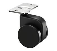 Durashmall Rueda de parada de gravedad para silla de oficina con rueda giratoria de freno de repuesto para muebles de escritorio, plástico resistente, color negro, una sola unidad, silenciosa, suave