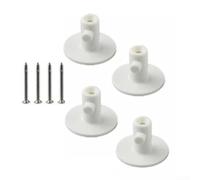 Durashmall Soporte de 4 soportes para batidor plano, gancho de masa, batidor de borde flexible, organizador de almacenamiento de cocina de plástico resistente, montaje en pared o adhesivo para