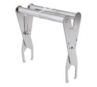 Durashmall Soporte de caja de seguridad con clip de acero inoxidable para crianza de reinas y estabilidad de marco de colmena para sistemas estándar, fácil de limpiar, color plateado, 13 x 11,5 cm
