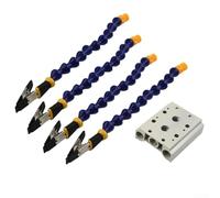 Durashmall Soporte flexible de tercera mano para soldador con brazos ajustables y clips antideslizantes para soldadura PCB y reparación de modelos, base de metal y polipropileno con múltiples agujeros