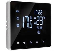 Durashmall Termostato digital inteligente programable, WiFi inalámbrico, sensor de habitación para el hogar, control de aplicación con pantalla táctil LCD HD para calefacción eléctrica (blanco)