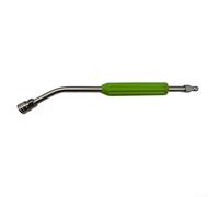 Durashmall Varita de extensión de acero inoxidable de 38 cm para lavadora a presión curvada y recta, con accesorios de conexión rápida de 1/4 pulgadas para canalón, techo, cubierta, vehículo, tren de