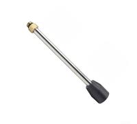 Durashmall Varita de extensión de acero inoxidable de alta presión de 25 cm con conector roscado de 14 x 1,5 mm para limpieza al aire libre, lavado de automóviles y llegar a lugares altos, color negro