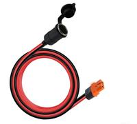 Durashmall XT60i - Cable hembra F a hembra de 12 AWG, cobre puro, PVC, nailon, cubierta impermeable para generador solar y estación de energía portátil, uso al aire libre, rojo y negro, 0,5 m, 1,5 m