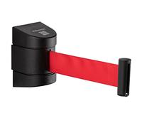DuraSteel - Cinta retráctil para montaje en pared, cinta roja de 6.5 pies y carcasa de plástico ABS resistente, para interiores y exteriores, no cruzar cinta, para barreras de control de multitudes y divisores de línea