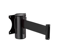 DuraSteel Guardian 1.0 - Barrera retráctil para Montaje en Pared, cinturón de Seguridad Negro de 9.2 pies en Carcasa Negra Resistente, Cinta de precaución para Control de multitudes, Divisor de línea