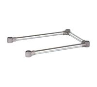 DuraSteel Soporte de mesa de trabajo de base abierta, soportes cruzados estabilizadores de mesa de 24 x 18 pulgadas, se adapta a mesa de trabajo comercial de acero inoxidable o madera de arce