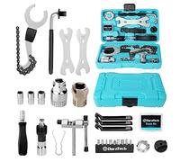 DURATECH 31 Piezas Juego de Reparación de Bicicleta, Maletín de Herramientas para Bicicleta, Herramientas de Neumáticos y Cadenas, Extracción de Pedales del Eje Central, para Reparar Bicicleta