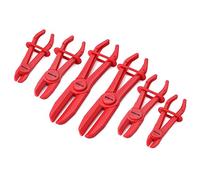 DURATECH Alicates para Abrazaderas de Manguera, Alicates de Abrazadera, Juego de 6 Mordazas para Tuberías, Pinzas para Tubos para Sujetar Mangueras de Refrigeración, Frenos y Tuberías de Combustible