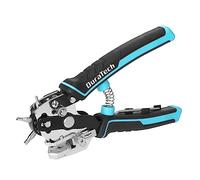 DURATECH Alicates Sacabocado Agujero, Alicates de Perforación, Perforadora con 6 Punzones Agujeros Sólidos en Forma de V, Alicate Perforadora para Cuero y Cinturones