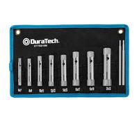 DURATECH Juego de 10 llaves de tubo con 2 barras de palanca, métrico, 6-22 mm, juego de llaves para contratuercas para fontanería, instalaciones y reparaciones de vehículos