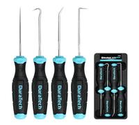 DURATECH Juego de Ganchos y Púas de 4 Piezas, Mini Juego de Herramientas de Precisión y Gancho, Kit de Púas con Bandeja para Reparación Automática