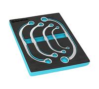 DURATECH Juego de llaves de anillo doble, juego de llaves combinadas, 5 piezas, SW 8-22 mm, acero al cromo vanadio, con caja de espuma EVA