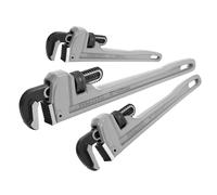 DURATECH Juego de llaves para tubos rectos de aluminio de alta resistencia, 3 piezas, 10"", 14"", 18"", ajustables, forjadas, superan el estαndar GG