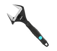 DURATECH Llave ajustable para fontanería de 250mm, Llave ajustable de apertura ancha, forjada en caída Cr-V, SAE y escala métrica marcada, agarre ergonómico