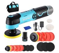 DURATECH Pulidora Inalámbrica 12 V, Pulidora a Batería, Mini Pulidora 3000 RPM, Pulidora Orbital con Platos de 50 mm y 80 mm, Accesorios y Bolsa de Almacenamiento para Coche, Muebles y Metal