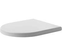 Duravit 0067790000 Starck 3 - Asiento de Inodoro con Descenso automático bisagras Acero Inoxidable para 210409, Color Blanco