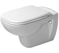 Duravit D-Code inodoro suspendido, lavable, sin borde, 355x545mm, blanco brillo intenso, incl. asiento inodoro, SoftClose, 2515090000, 45700900A1