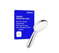 Duravit Ducha de mano 3jet 110 Universal – 3 chorros, Ø110 mm, MinusFlow, cromo/blanco