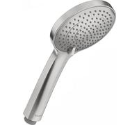 Duravit Alcachofa de ducha universal con 3 tipos de chorro (Rain, Intense Rain, Soft Rain), ducha redonda (diámetro de 110 mm), cabezal de ducha fácil de limpiar, acero inoxidable cepillado