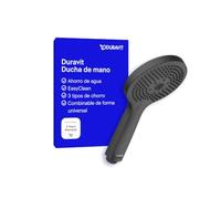 Duravit Alcachofa de ducha universal con 3 tipos de chorro (Rain, Pulse, Mono), alcachofa de ducha redonda (diámetro de 120 mm), cabezal de ducha con función MinusFlow de ahorro de agua, fácil de