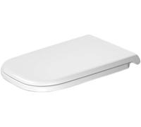 Duravit Asiento de inodoro D Código de largo con bisagras de acero inoxidable sin cierre, 1 pieza, color blanco, 60310000