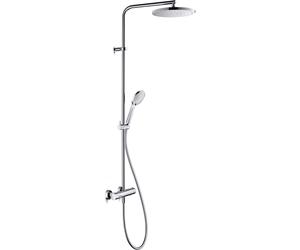 Duravit B.1 conjunto de ducha a pared con termostato con rociador con efecto lluvia cromo B14280008010