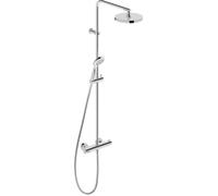 Duravit B.2 conjunto de ducha a pared con termostato con rociador con efecto lluvia cromo B24280008010