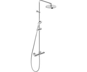 Duravit B.2 conjunto de ducha a pared con termostato con rociador con efecto lluvia cromo B24280008010