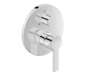 Duravit B.2 Mezclador monomando para bañera empotrado, roseta redonda, 2 consumidores, caño de bañera transformable / ducha manual, con válvula de conmutación, B25210012010