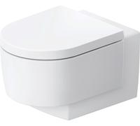 Duravit Balcoon inodoro suspendido, lavabo, sin borde, fijación oculta, 4,5 litros, salida horizontal, 290609AC00, Color: Seda blanca mate